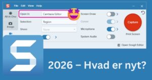 Snagit 2026 – Hvad er nyt?